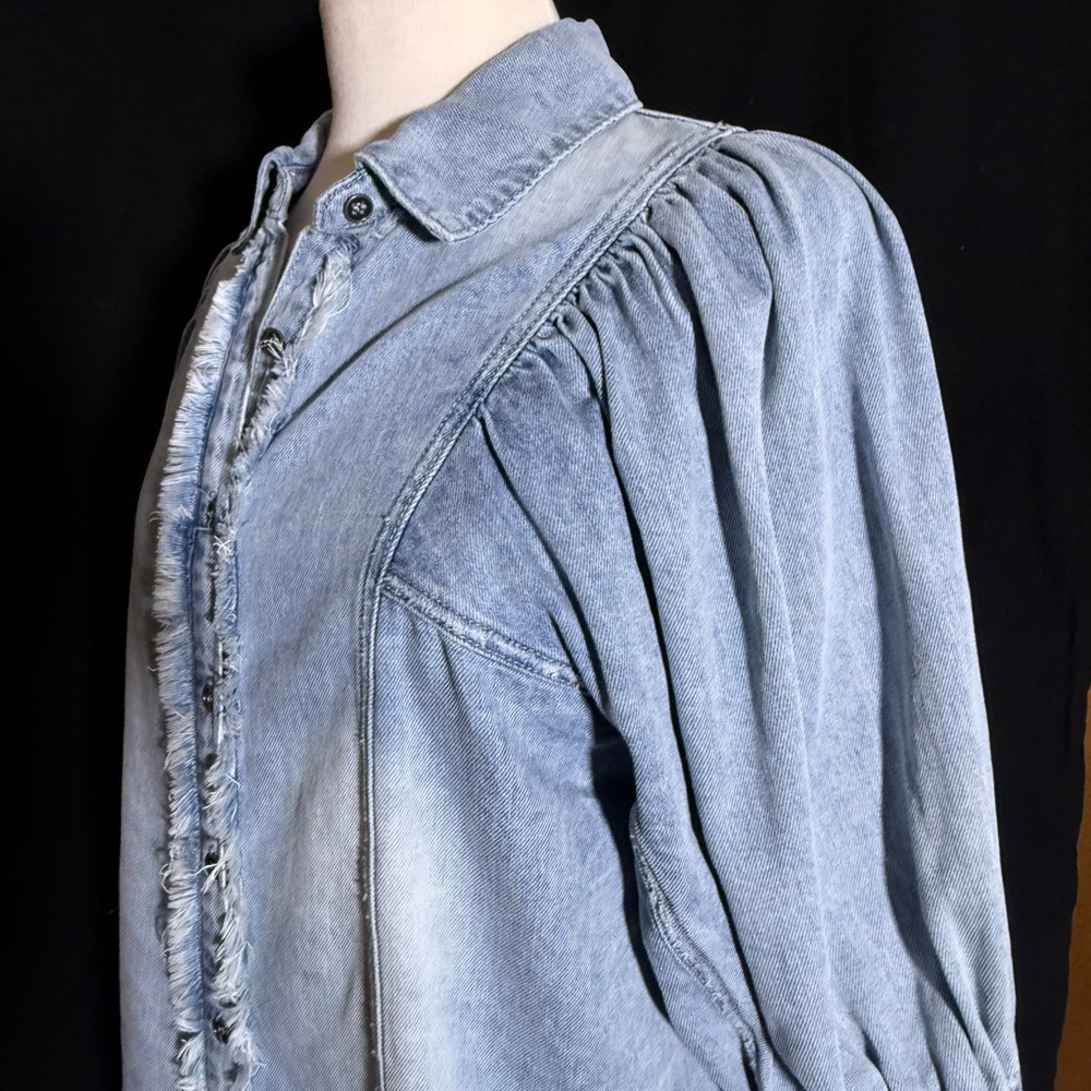 Denim Button-Up Shirt